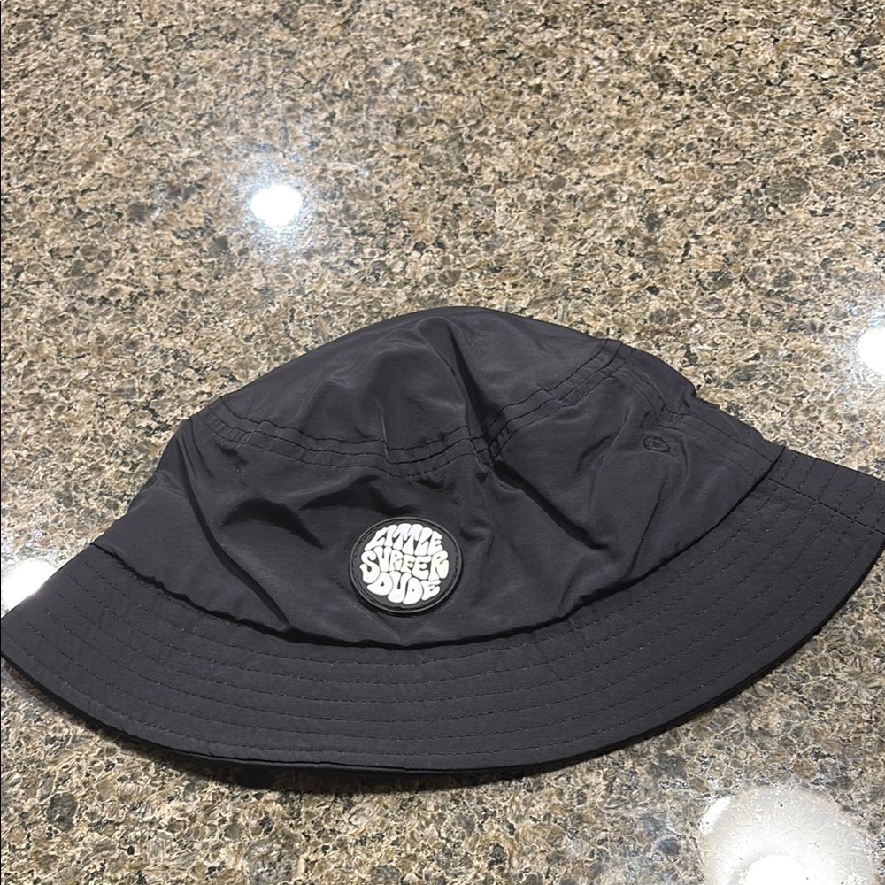 Little Surfer Dude Black Bucket Hat